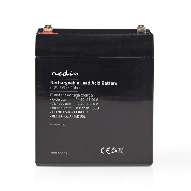 Nedis Battery | Lead-Acid | Rechargeable | 12 V | 5000 mAh