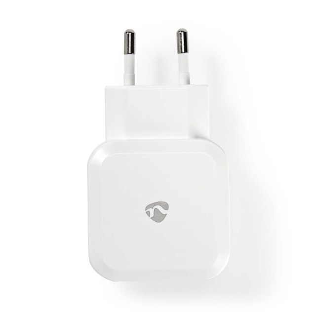 Nedis Wall Charger | Quick charge feature | 2x 2.4 A | Number of outputs: 2 | 2x USB-A | No Cable Included | Single Voltage Output | White