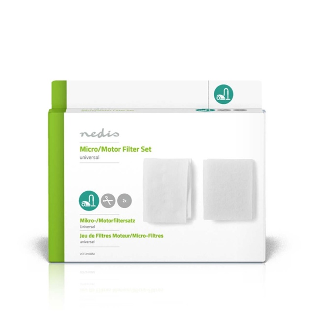 Nedis Universal Vacuum Cleaner Filter Set | Micro filter | Motor filter | Cuttable | Universally applicable | Replacement for: Universal