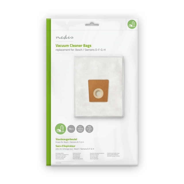 Nedis Vacuum Cleaner Bag | 10 pcs | Synthetic | Most sold for: Bosch / Siemens | White