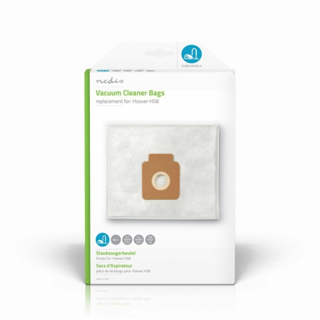 Nedis Vacuum Cleaner Bag | 4 pcs | Synthetic | Most sold for: Hoover H58 | White
