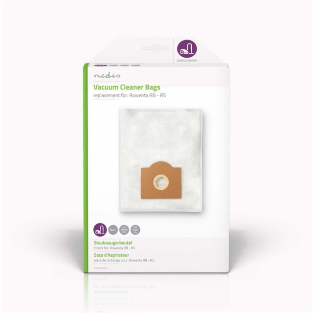 Nedis Vacuum Cleaner Bag | 4 pcs | Synthetic | Most sold for: Rowenta RB - RS | White