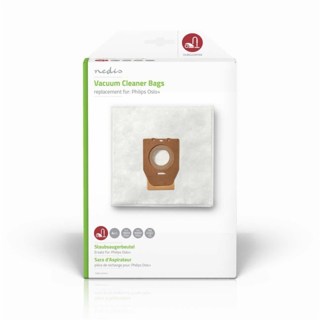 Nedis Vacuum Cleaner Bag | 4 pcs | Synthetic | Most sold for: Philips | White