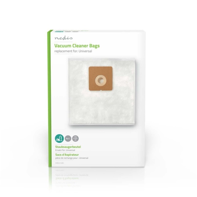 Nedis Vacuum Cleaner Bag | 4 pcs | Synthetic | Most sold for: Universal | White