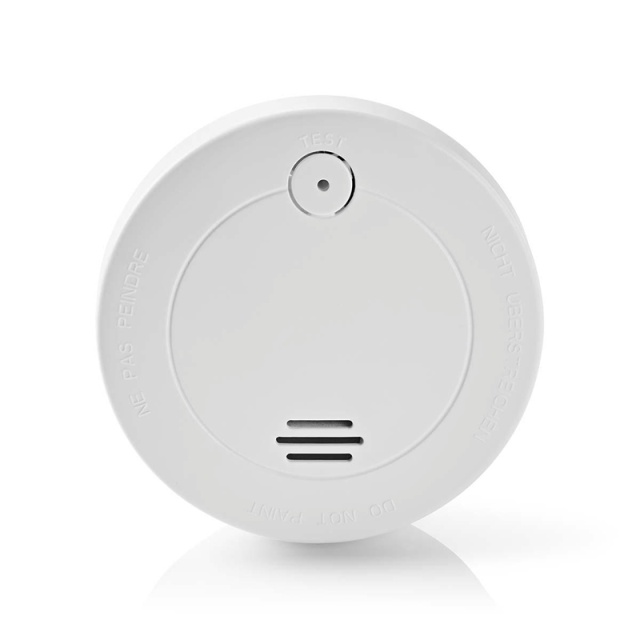 Nedis Smoke Alarm | Battery Powered | Battery life up to: 1 year | EN 14604 | With test button | 85 dB | ABS | White