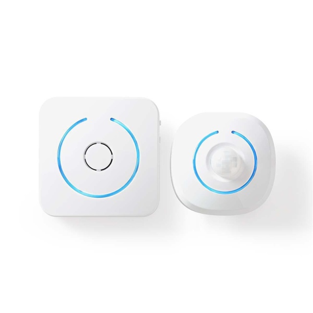 Nedis Motion Detection Alarm | Battery Powered | 6x AA/LR6 | 85 dB | Detector range: 6 m | Wall | Blue / White