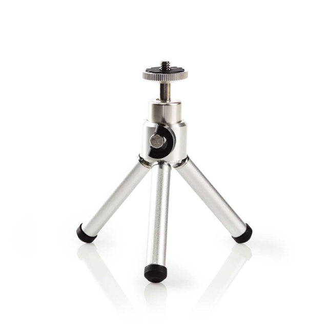 Nedis Tripod | Maximum load capacity: 0.8 kg | Minimum working height: 11 cm | Maximum working height: 14.5 cm | 1 Segment | Ball Head | Travel bag included | ABS / Steel | Silver