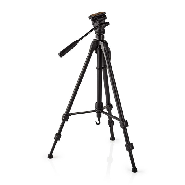 Nedis Tripod | Maximum load capacity: 3.0 kg | Minimum working height: 60.0 cm | Maximum working height: 165.0 cm | 3 Segments | Pan & Tilt | Travel bag included | Self levelling feet | ABS / Aluminium | Black