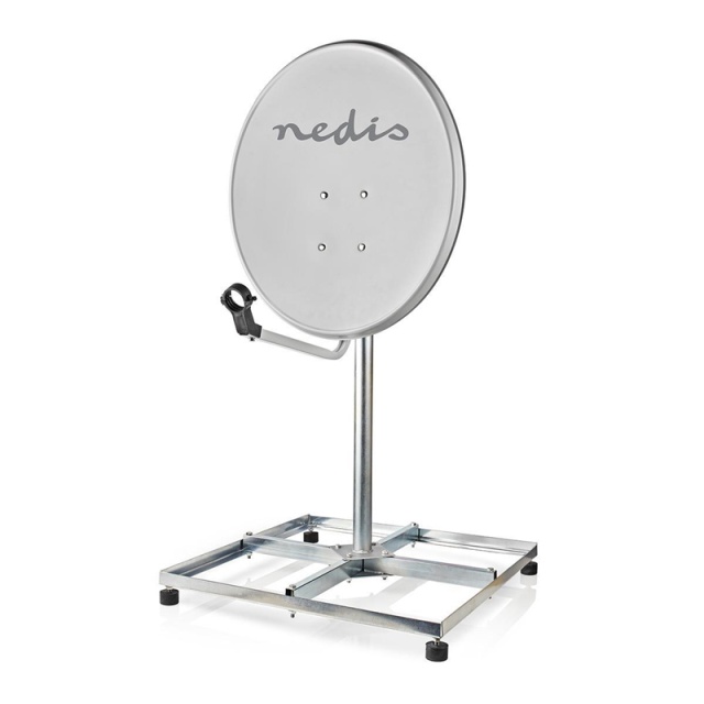 Nedis Satellite Balcony Stand | Mast length: 0.75 m | Maximum dish size: 90.0 cm | Bottom plate size: 4 x 30 x 30 cm | Steel | Silver