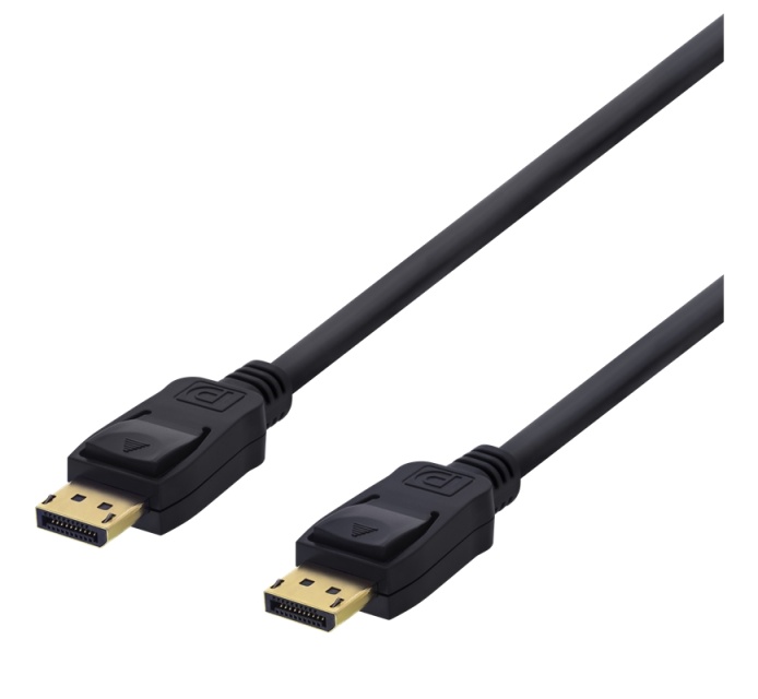 DELTACO DisplayPort cable, 1,5m, 4K UHD, DP 1.2, black