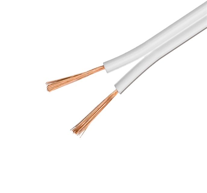 DELTACO 2x15mm Speaker cable, 50m, OFC pure copper, white