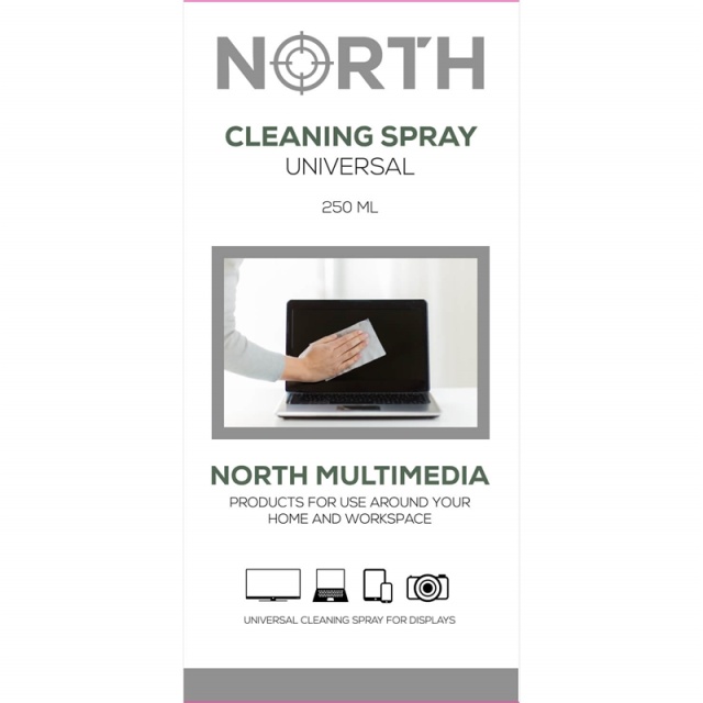 North Cleaning kit Universal, Cleaning Spray and Microfiber cloth