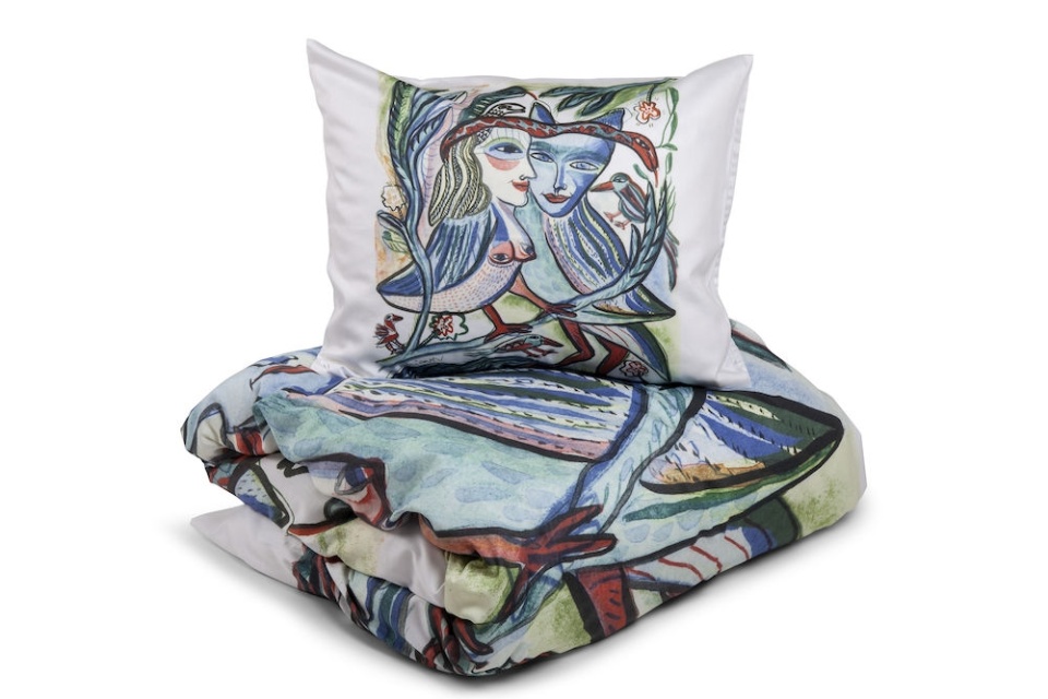 Kosta Linnewäfveri Turturduvor Örngott Vit 50X60