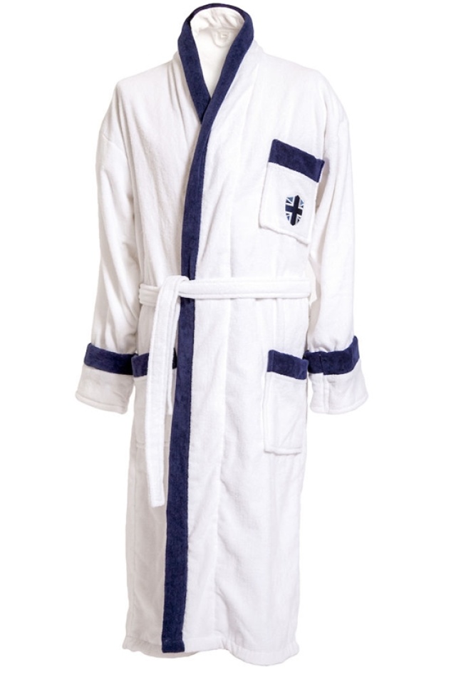 Lord Nelson Victory Velour Robe Vit S/M