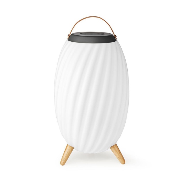 Nedis Bluetooth® Speaker with Mood Light | 6 hrs | Ambiance Design | 90 W | Mono | RGB / Warm White | IPX5 | Linkable | Grey / White