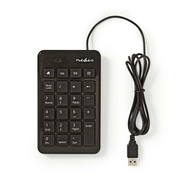 Nedis Wired Keyboard | USB-A | Office | Single-Handed | Numeric | Numeric keypad