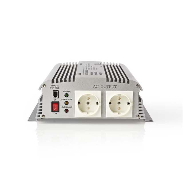 Nedis Power Inverter Modified Sine Wave | Input voltage: 24 V DC | Device power output connection(s): Type F (CEE 7/3) | 230 V AC 50 Hz | 1700 W | Peak power output: 3000 W | Screw Terminal | Silver