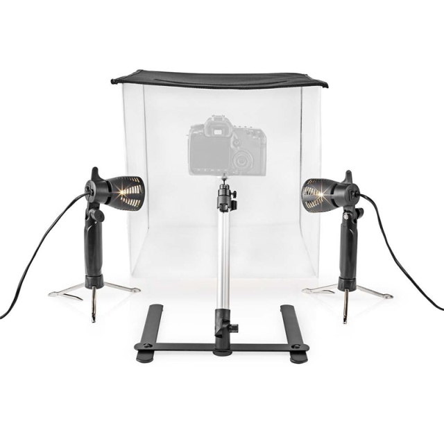 Nedis Portable Photo Studio Kit | 400 lm | Foldable | Backgrounds included | Travel bag included | Black