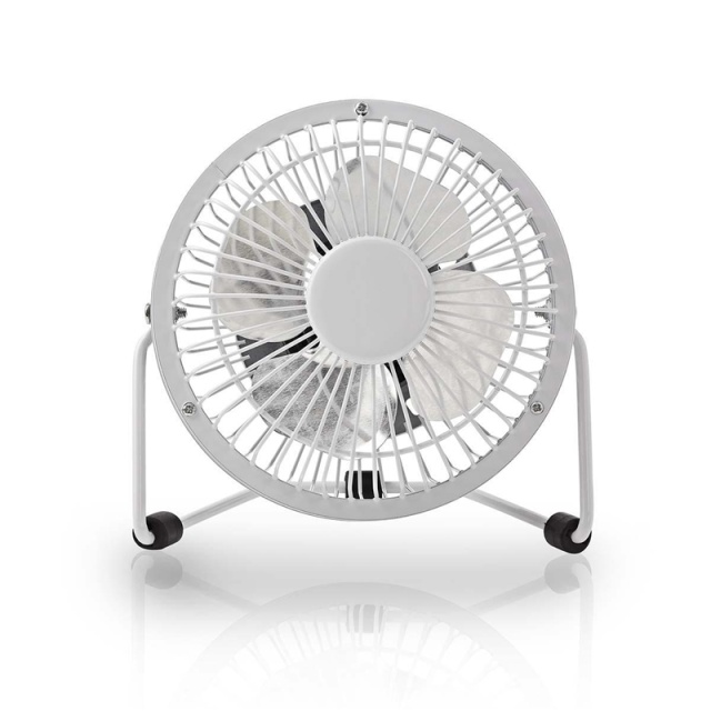 Nedis Table Fan | USB Powered | Diameter: 100 mm | 3 W | 1-Speed Setting | White