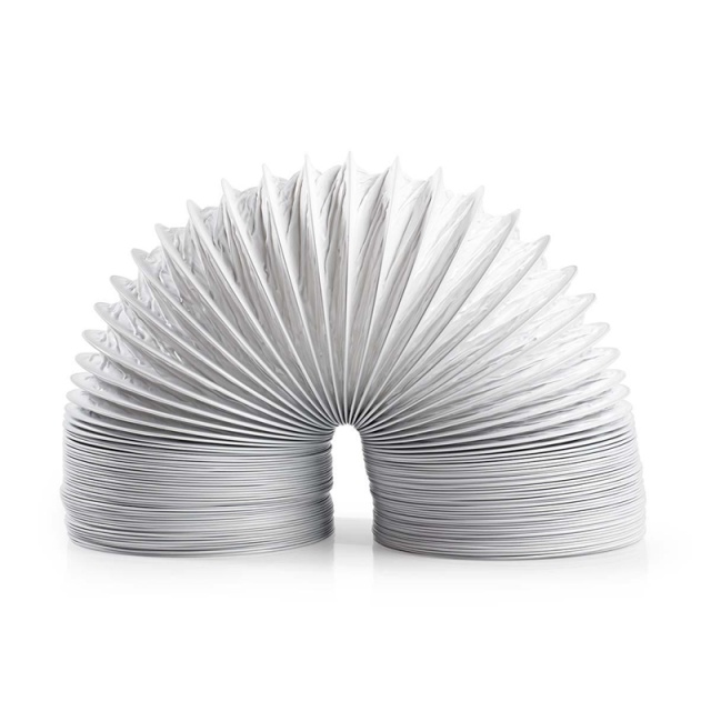 Nedis PVC Air Outlet Hose | 100 mm | 3.00 m | Suitable for: Air Ventilation / Tumble Dryers | White