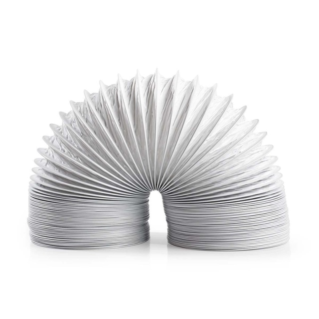 Nedis PVC Air Outlet Hose | 100 mm | 6.00 m | Suitable for: Air Ventilation / Tumble Dryers | White