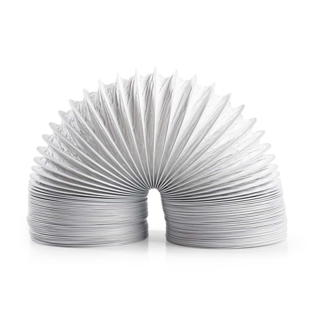 Nedis PVC Air Outlet Hose | 100 mm | 6.00 m | Suitable for: Air Ventilation / Tumble Dryers | White