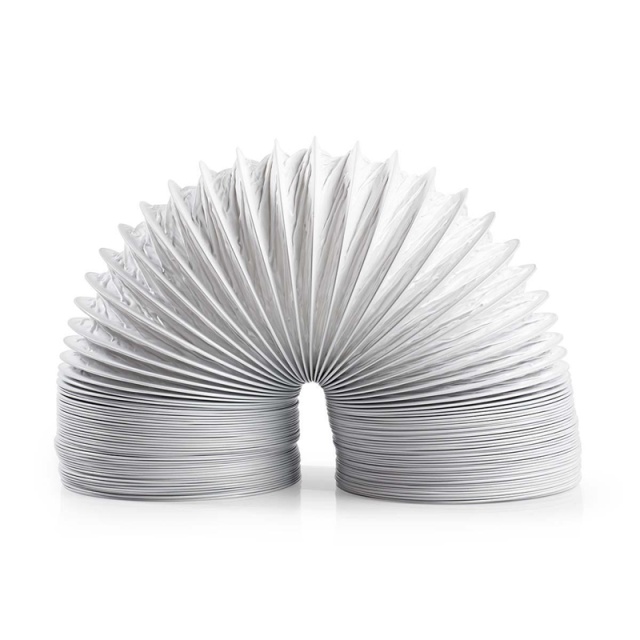 Nedis PVC Air Outlet Hose | 127 mm | 6.00 m | Suitable for: Air Ventilation / Tumble Dryers | White