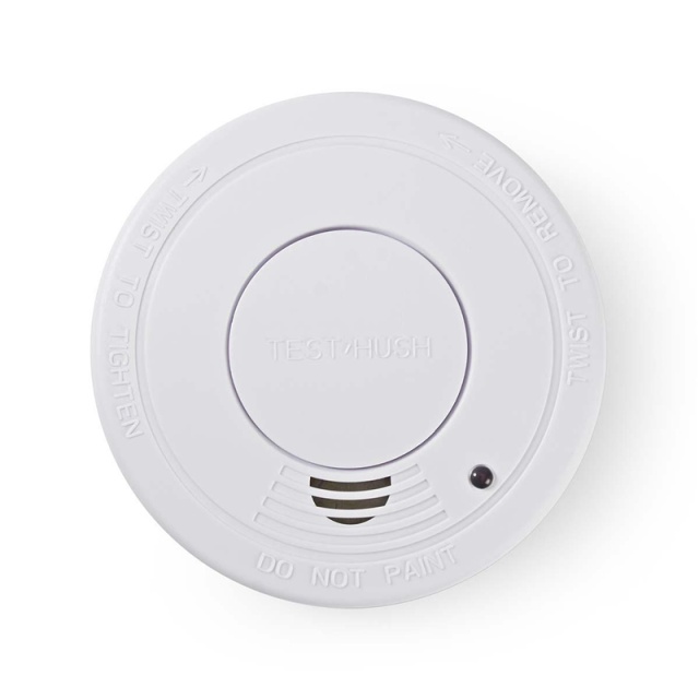 Nedis Smoke Alarm | Battery Powered | Battery life up to: 1 year | EN 14604 | With pause button | With test button | 85 dB | ABS | White