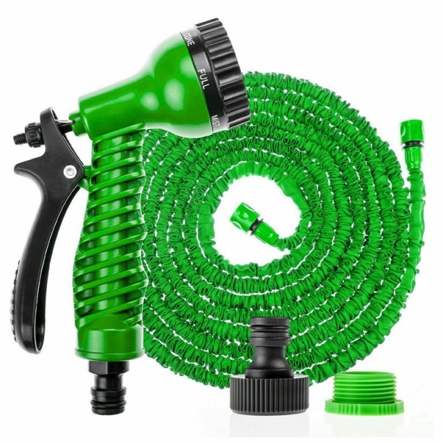 Retractable water hose, Green