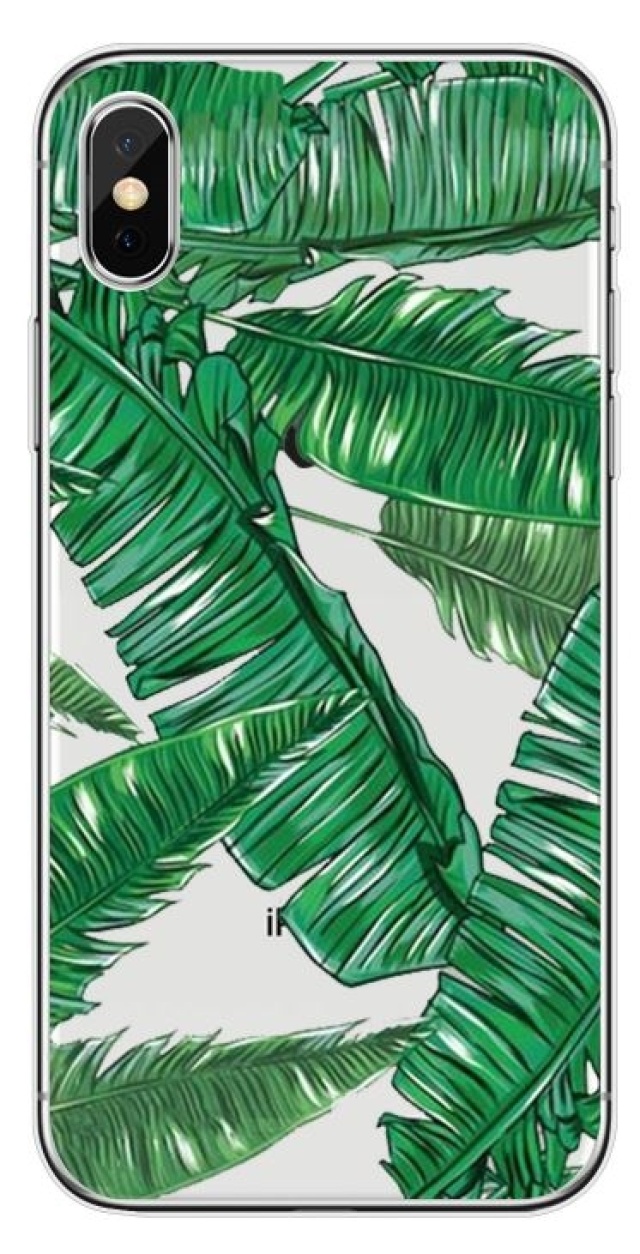 TPU Rainforest Case for iPhone X/XS, Palm Leaf