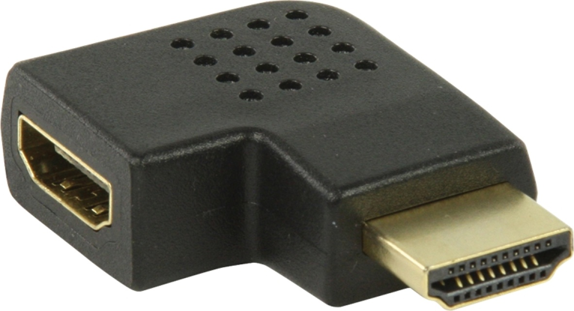 Right-angled HDMI adapter, Black
