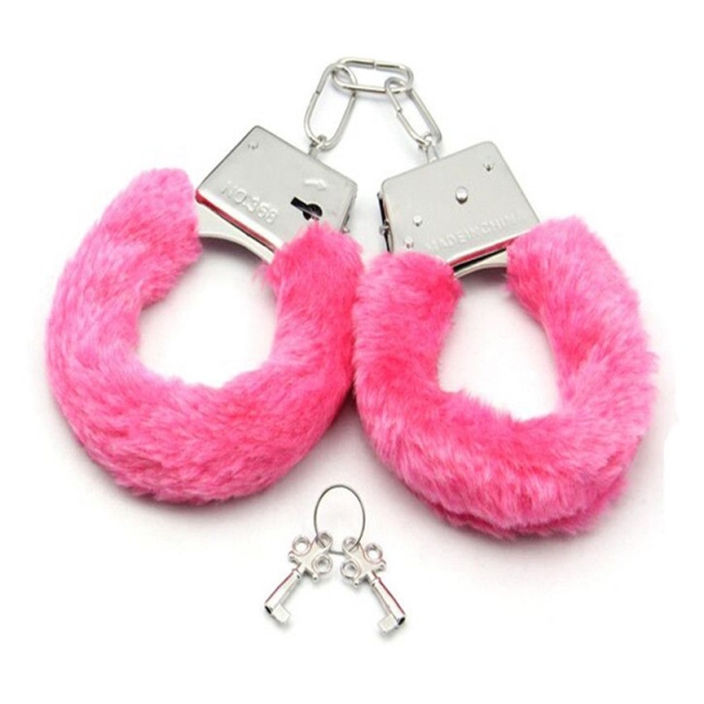 Handcuffs with fluff, Pink