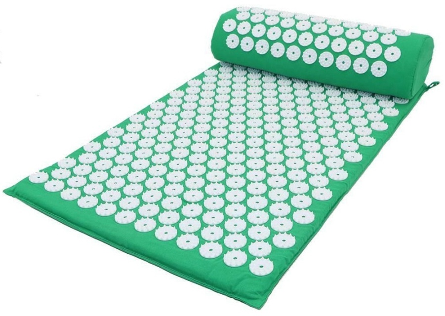 Nail mat with cushion that relieves pain and stress, Green.