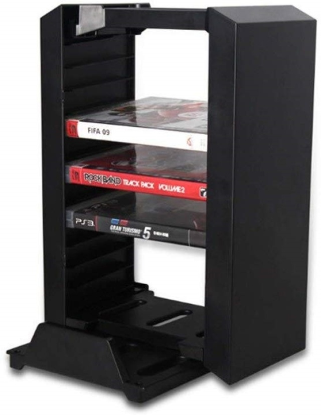 Multifunctional storage stand for PS4, Black