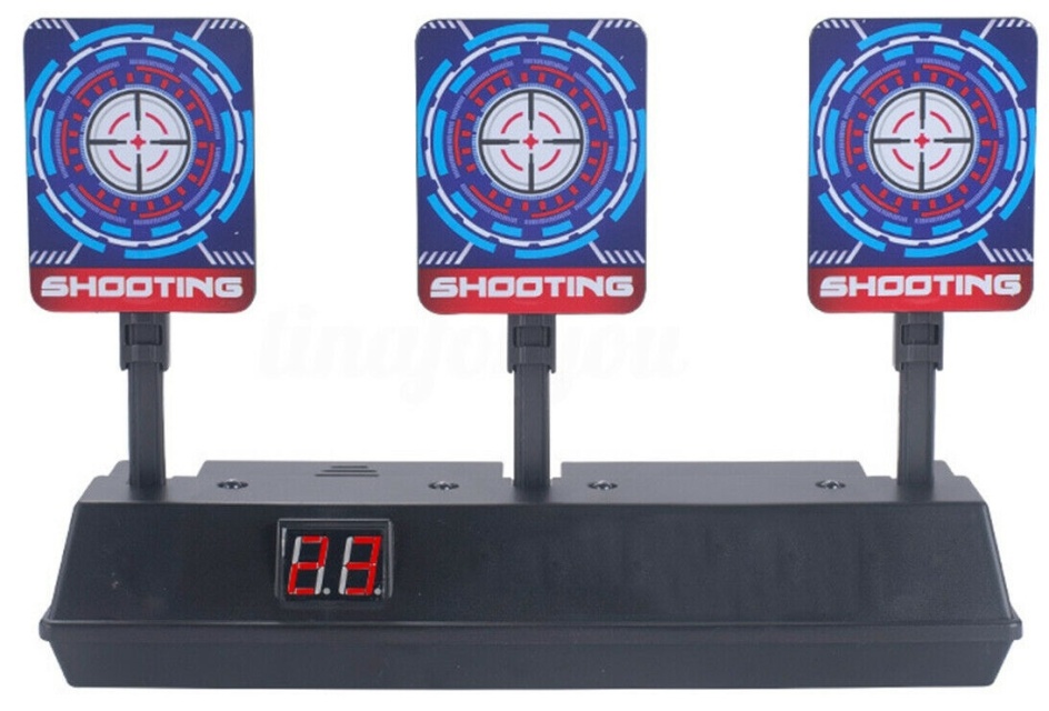Electric sniper target with scoring