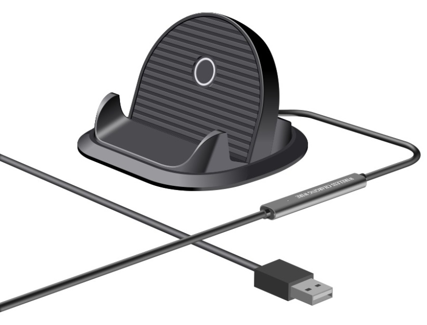 Wireless charging stand with fast charging for smartphone, Black