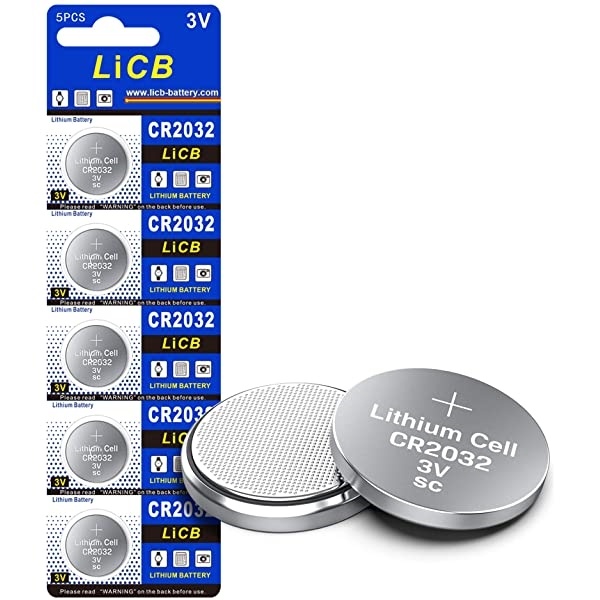 CR2032/3V, button cell battery, lithium, 5-pack