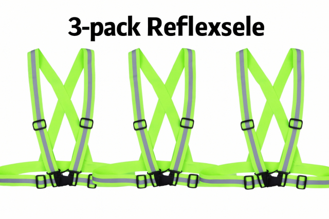 3 pcs Reflective harness/Reflective vest, Yellow