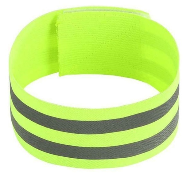 Reflective tape 30x5 cm for ankle or arm, Yellow