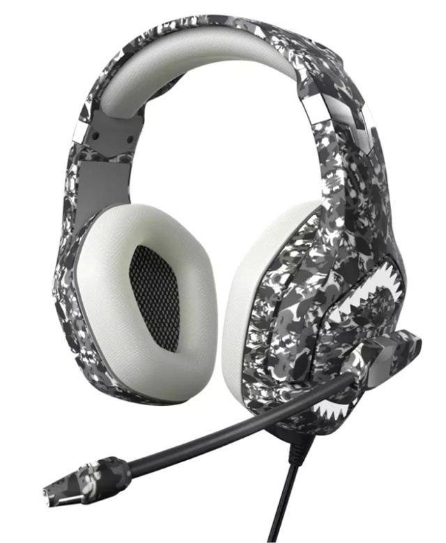 Gaming headset for PC, Gray camouflage