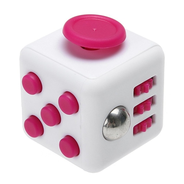 Fidget Cube, White/Pink