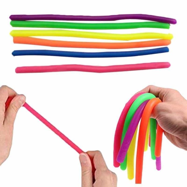 Elastic fidget rope, 6 pieces.