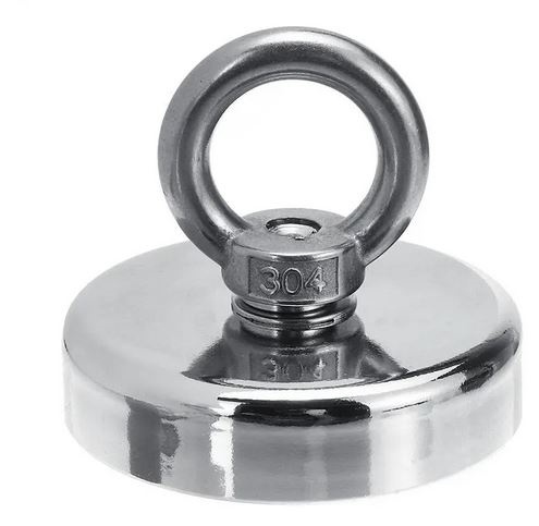 Neodymium magnet 75kg D5, Rope & Gloves