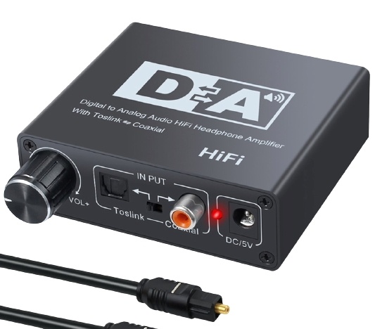 Digital to analog audio converter, plug and play