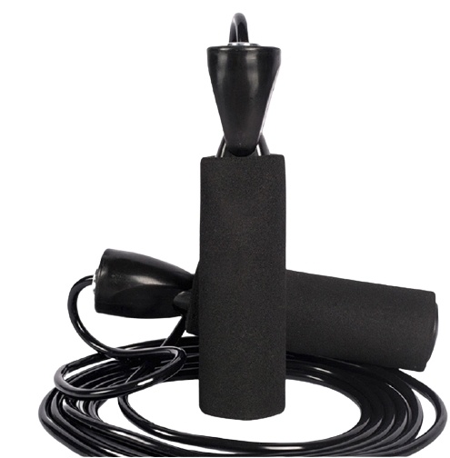 Jump rope with ball bearings, black