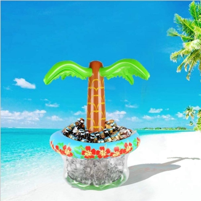 Inflatable palm with ice bucket, 65 cm