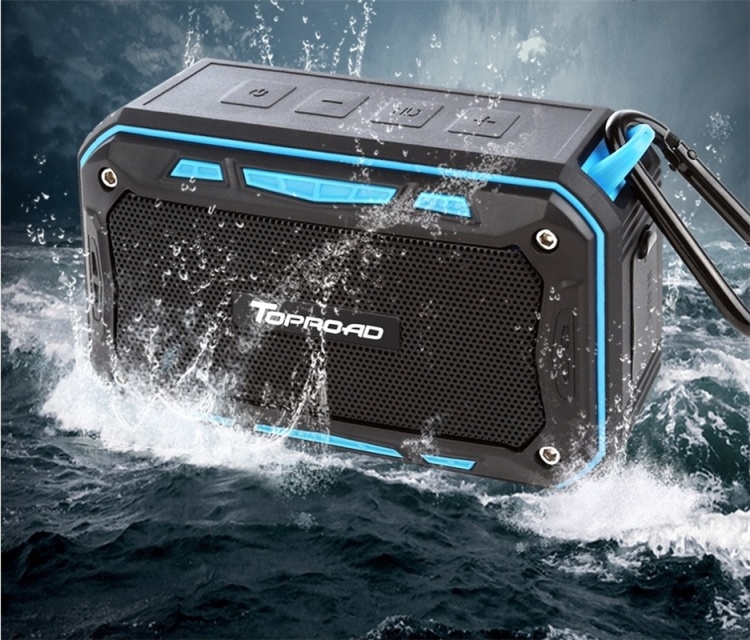 Water Resistant Speaker with Carabiner and Bike Mount