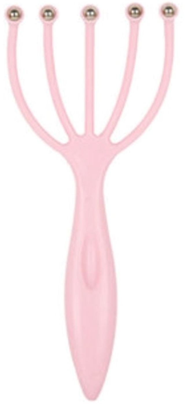 Scalp massage with metal balls, Pink