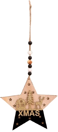 Christmas decoration in wood, Star