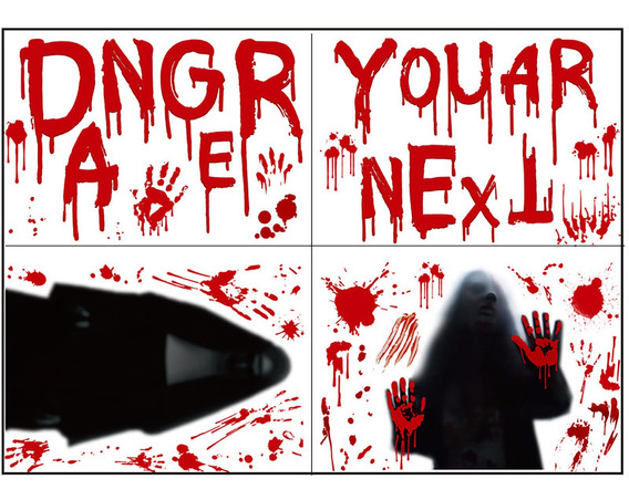 Wall decorations with Halloween motifs, Bloody demon, 35x25